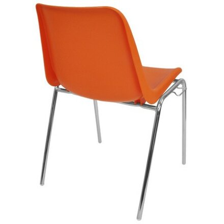 Стул пластиковый на металлокаркасе Vicenza-4k Arancio orange Ral 2009 Оранжевый