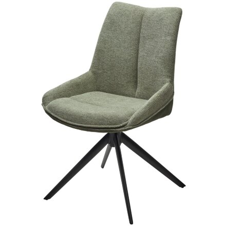Стул OSKAR 360 град. поворот. KN01-15 Олива/ BZ1046-18 Темно-зеленый/ Черный, ®DISAUR 