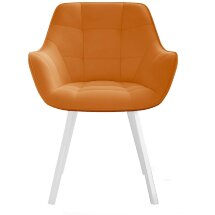 Стул DikLine 252 М поворотный, B17 TERRACOTTA, ножки белые