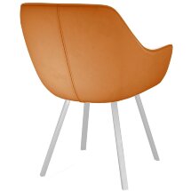 Стул DikLine 252 М поворотный, B17 TERRACOTTA, ножки белые