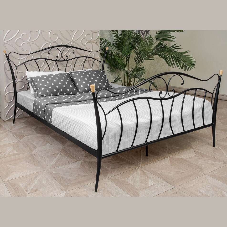 Кровать Mila 160 х 200 черная Кровать Mila 160 х 200 черная