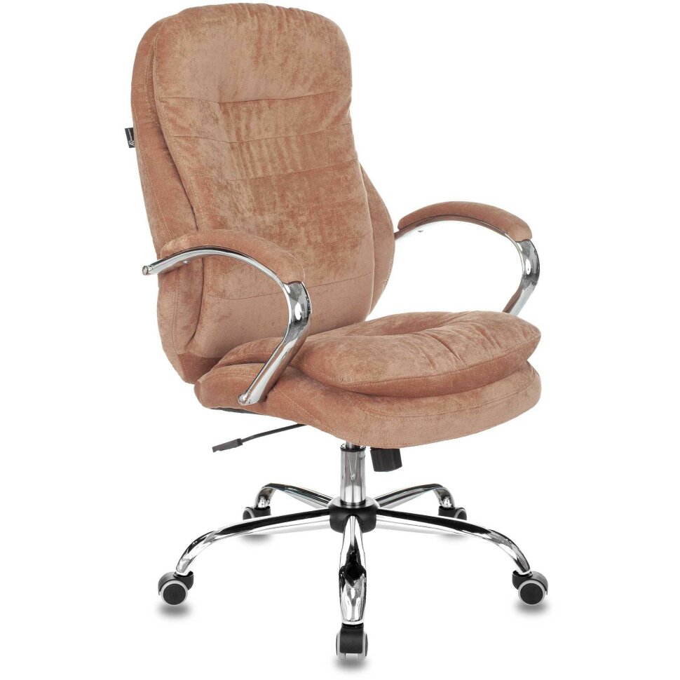 Кресло компьютерное Бюрократ для руководителя Бюрократ T-9950SL Fabric светло-коричневый Velvet 90 крестовина металл хром мяг Кресло компьютерное Бюрократ для руководителя Бюрократ T-9950SL Fabric светло-коричневый Velvet 90 крестовина металл хром мяг
