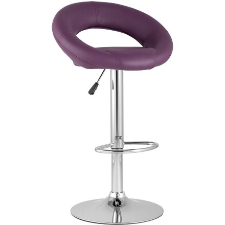 Стул барный Stool Group Купер фиолетовый кожаное сиденье, газлифт 