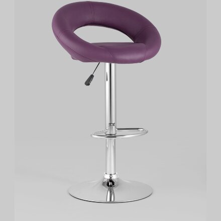 Стул барный Stool Group Купер фиолетовый кожаное сиденье, газлифт 