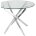 Стол Stool Group Hydra D90, хромированные ножки, столешница закаленное стекло 
