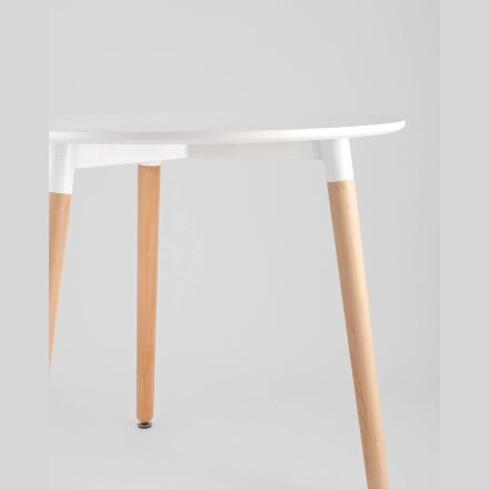 Стол круглый EAMES DST NEW D80 белый 