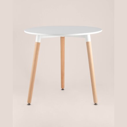 Стол круглый EAMES DST NEW D80 белый 