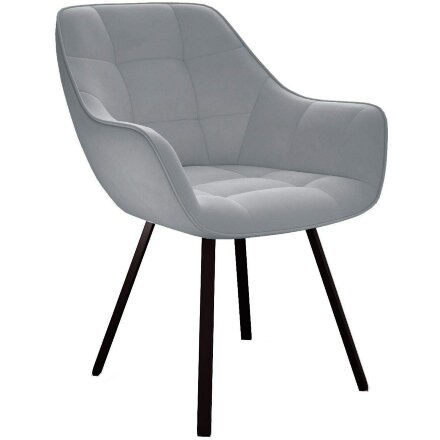 Стул DikLine 252 М поворотный, B22 GREY, ножки черные 