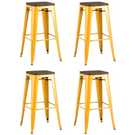 Стул барный TOLIX WOOD желтый 4 шт 