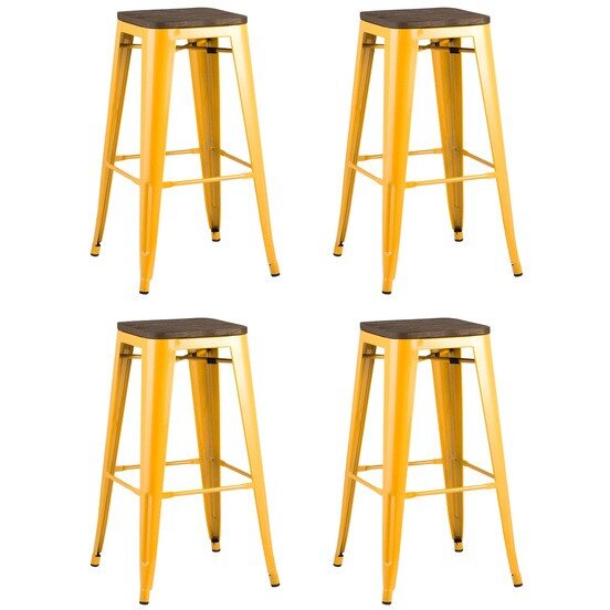 Стул барный TOLIX WOOD желтый 4 шт Стул барный TOLIX WOOD желтый 4 шт