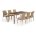 Комплект плетеной мебели T365/Y380B-W65 Light Brown (6+1) 
