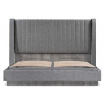 Кровать Tulip 160х200 с ПМ метрополитан грей / белая матовая