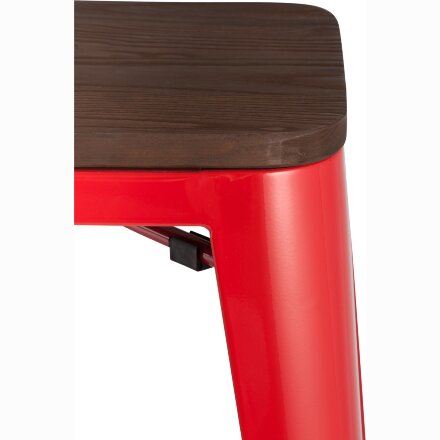 Стул барный TOLIX WOOD красный глянцевый 4 шт 