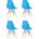 Стул Eames Style DSW бирюзовый x4 