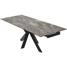 Стол BELLUNO 160 KL-176, итальянская керамика/ черный каркас, ®DISAUR