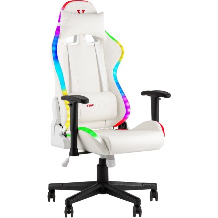 Кресло спортивное TopChairs GMM-080 белый на черной базе 