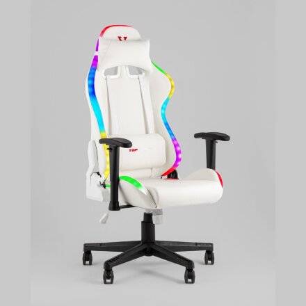 Кресло спортивное TopChairs GMM-080 белый на черной базе 
