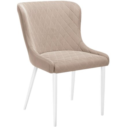 Стул DikLine 304 B03 BEIGE, ножки белые 