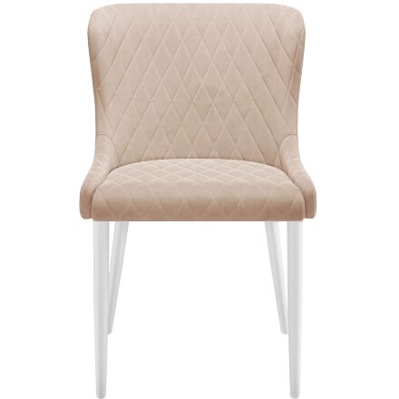 Стул DikLine 304 B03 BEIGE, ножки белые 