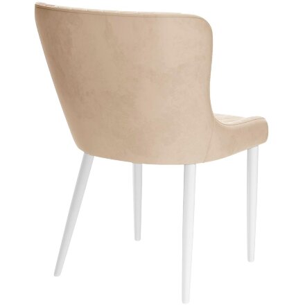 Стул DikLine 304 B03 BEIGE, ножки белые 