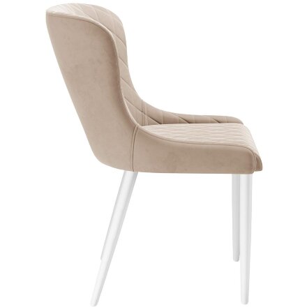 Стул DikLine 304 B03 BEIGE, ножки белые 