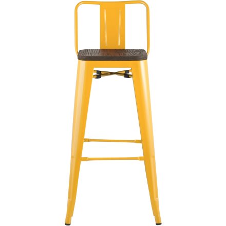 Стул барный TOLIX WOOD со спинкой желтый 4 шт 