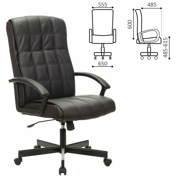Кресло офисное BRABIX "Quadro EX-524", компактная упаковка, экокожа, черное, 532104 Черный Кресло офисное BRABIX "Quadro EX-524", компактная упаковка, экокожа, черное, 532104 Черный