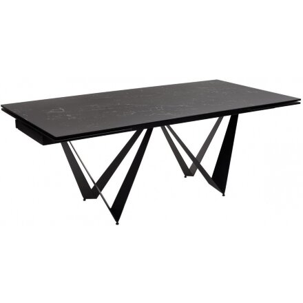 Керамический стол Rieti Nero KL-116 черный мрамор матовый / черный 