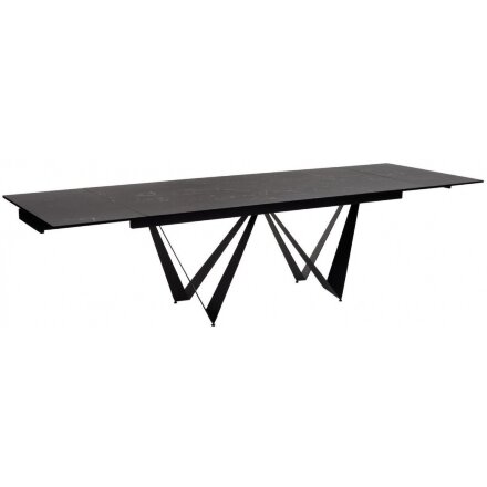 Керамический стол Rieti Nero KL-116 черный мрамор матовый / черный 