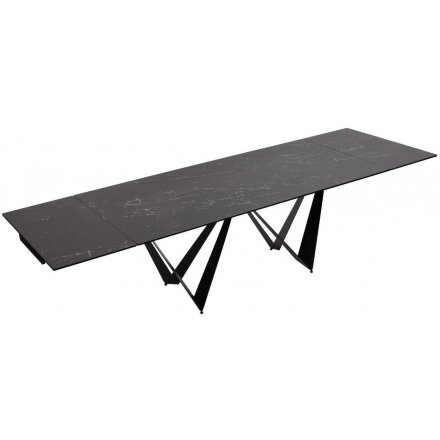 Керамический стол Rieti Nero KL-116 черный мрамор матовый / черный 