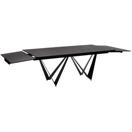 Керамический стол Rieti Nero KL-116 черный мрамор матовый / черный 