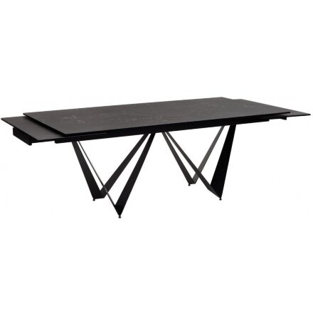 Керамический стол Rieti Nero KL-116 черный мрамор матовый / черный 