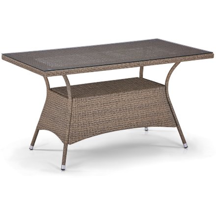 Плетеный стол T198B-W56-140x80 Light brown 