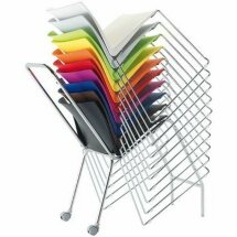 Стул пластиковый на металлокаркасе Pull-3 серый RAL 7035