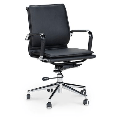 Кресло офисное / Харман LB / (black) хром / черная экокожа Кресло офисное / Харман LB / (black) хром / черная экокожа