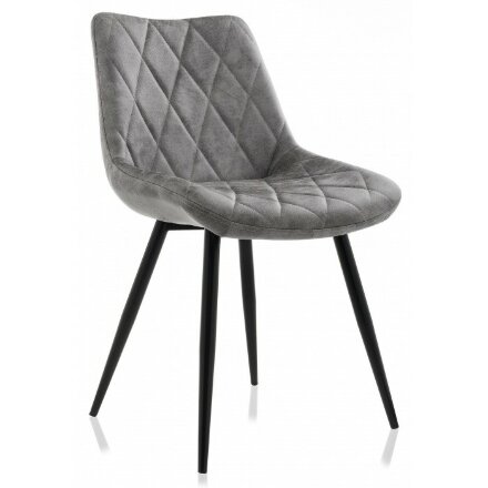 Стул на металлокаркасе Fox black / grey 
