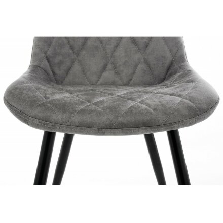 Стул на металлокаркасе Fox black / grey 