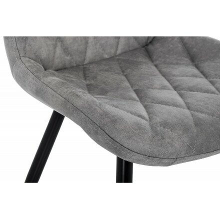 Стул на металлокаркасе Fox black / grey 