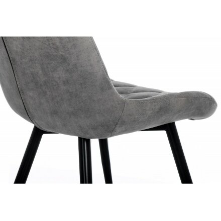 Стул на металлокаркасе Fox black / grey 