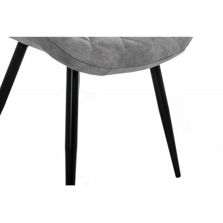 Стул на металлокаркасе Fox black / grey 