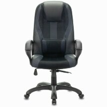Кресло компьютерное BRABIX PREMIUM &quot;Rapid GM-102&quot;, НАГРУЗКА 180 кг, экокожа/ткань, черное/серое, 532105