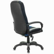 Кресло компьютерное BRABIX PREMIUM &quot;Rapid GM-102&quot;, НАГРУЗКА 180 кг, экокожа/ткань, черное/синее, 532106