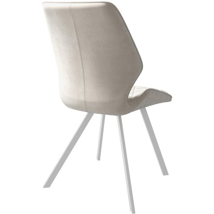 Стул DikLine 243PRO поворотный B03 BEIGE, ножки белые 