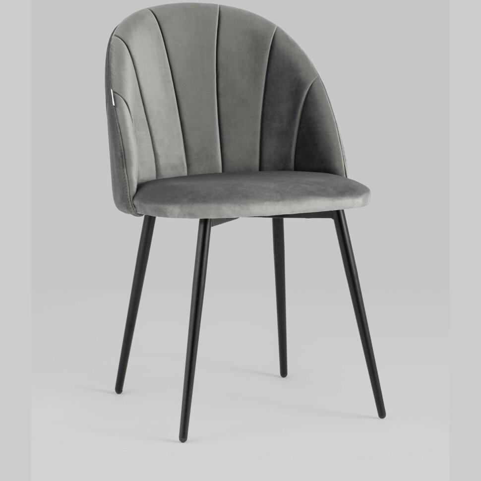 Стул Stool Group для кухни Логан велюр серый металлические ножки 4шт Стул Stool Group для кухни Логан велюр серый металлические ножки 4шт