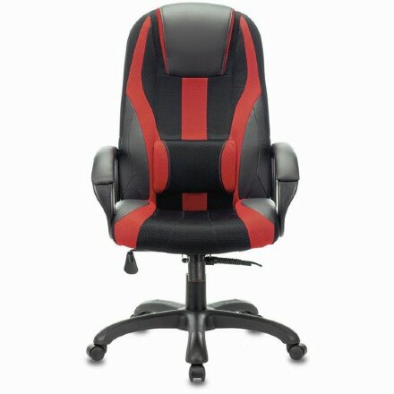 Кресло компьютерное BRABIX PREMIUM &quot;Rapid GM-102&quot;, НАГРУЗКА 180 кг, экокожа/ткань, черное/красное, 532107 Черный с красным