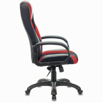 Кресло компьютерное BRABIX PREMIUM &quot;Rapid GM-102&quot;, НАГРУЗКА 180 кг, экокожа/ткань, черное/красное, 532107 Черный с красным