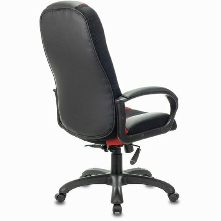 Кресло компьютерное BRABIX PREMIUM &quot;Rapid GM-102&quot;, НАГРУЗКА 180 кг, экокожа/ткань, черное/красное, 532107 Черный с красным