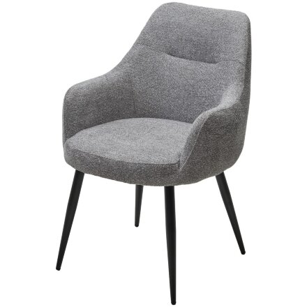 Стул STAMEN ткань DAVIS RETRO BLISS 85, цвет серый / черный каркас, ®DISAUR 