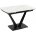 Керамический стол Alarti matt white marble sintered stone / black 
