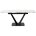 Керамический стол Alarti matt white marble sintered stone / black 